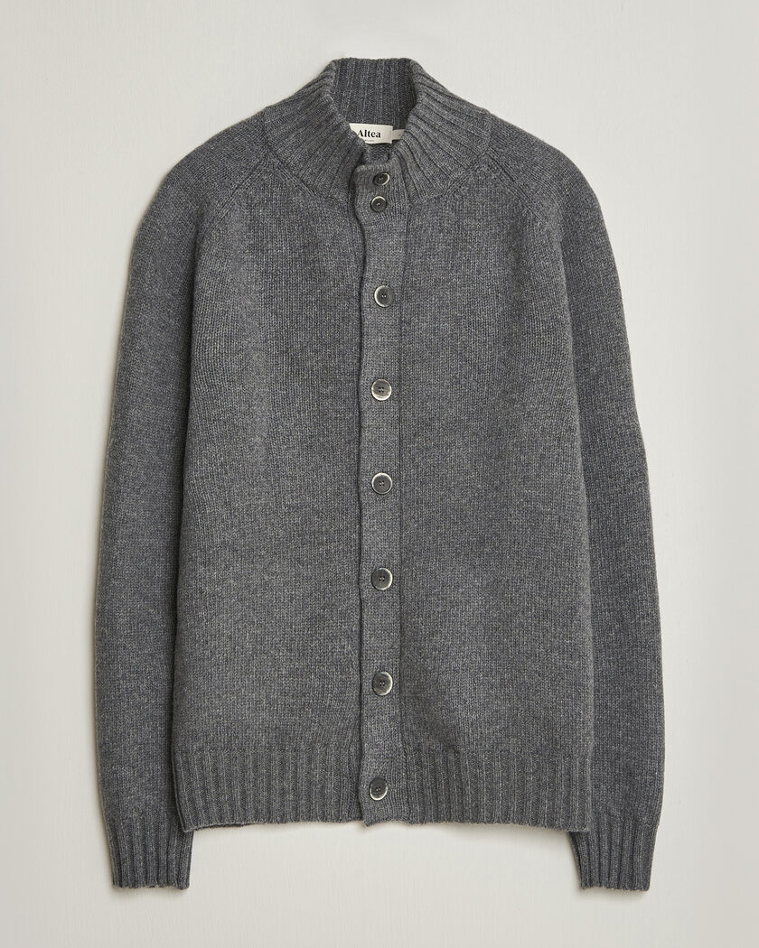 Altea Raglan Sleeve Buttoned Cardigan Grey Melange – Grey