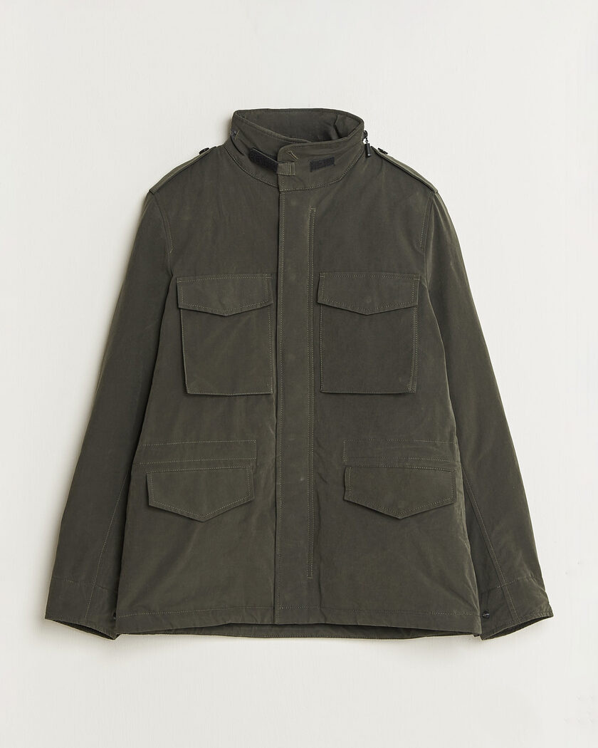 Aspesi Lined Cotton Field Jacket Grey – Green