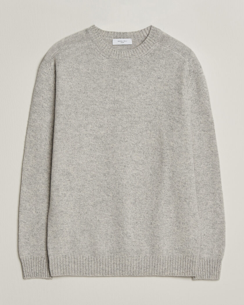 Boglioli Cloud Cashmere Crew Neck Light Grey – Grey