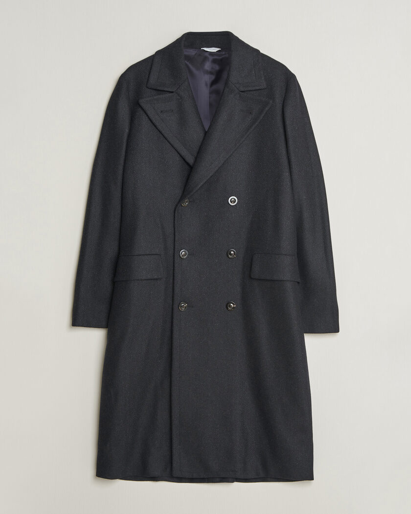 Boglioli Double Breasted Wool Coat Navy – Blue