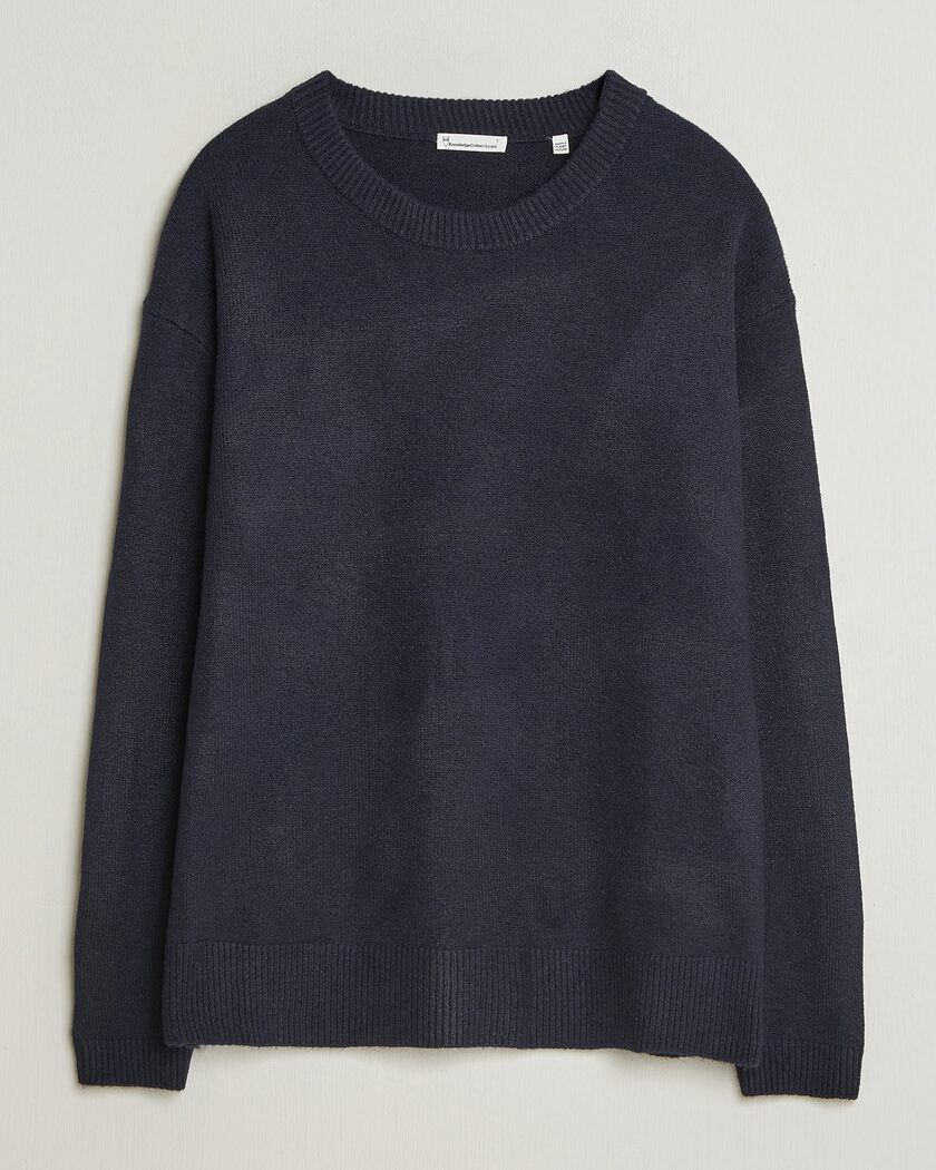 KnowledgeCotton Apparel Knitted Crewneck Night Sky – Blue