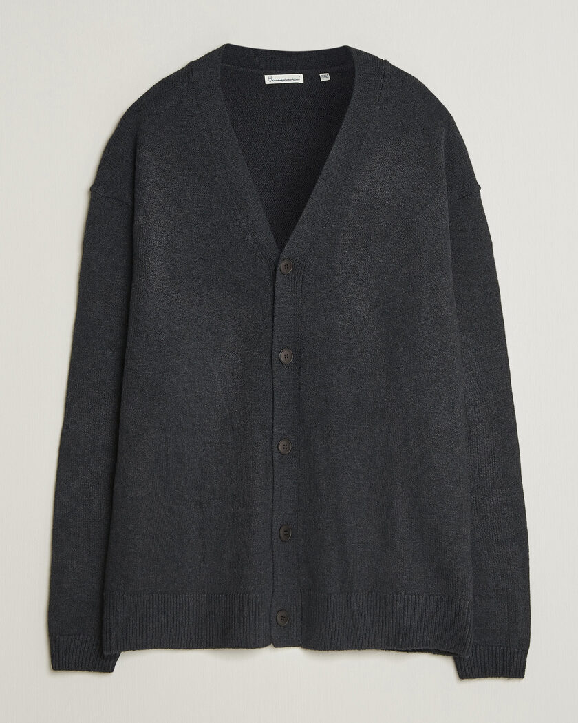 KnowledgeCotton Apparel Knitted Cardigan Black – Black