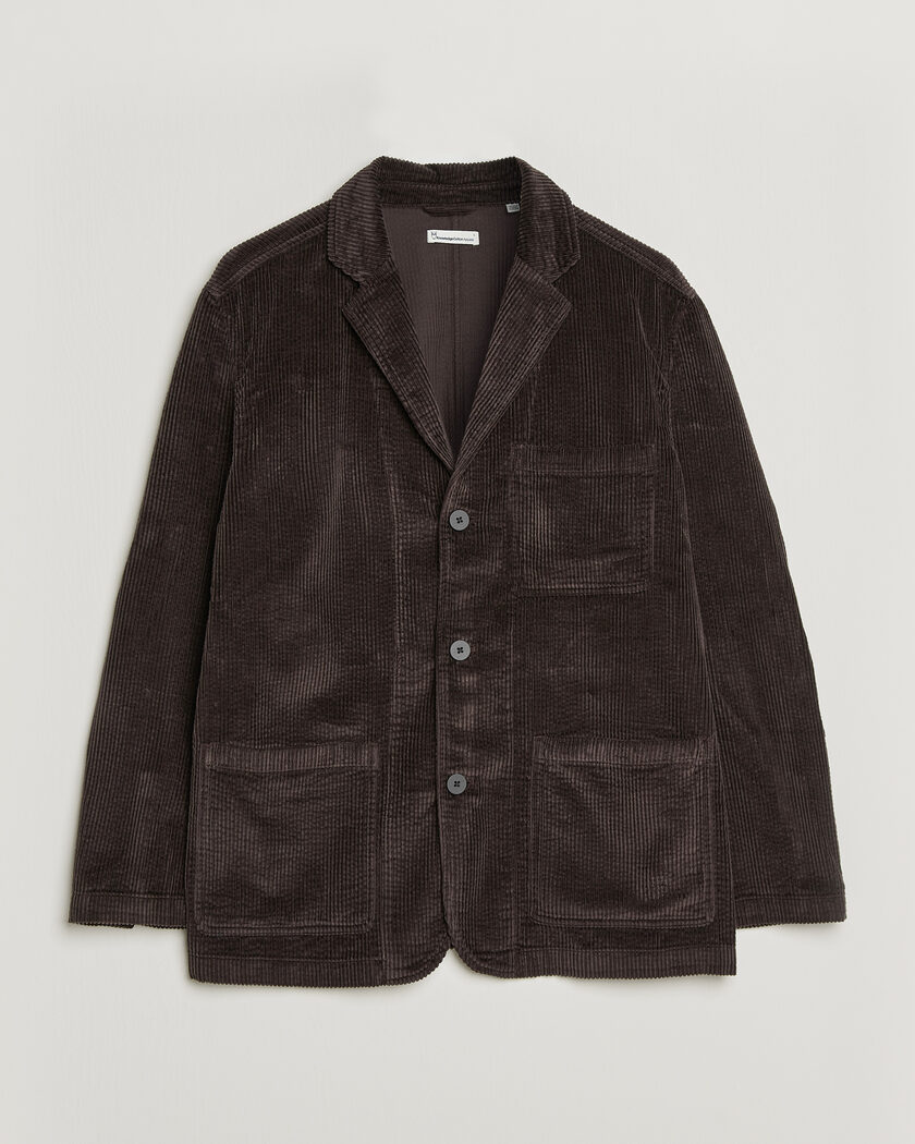 KnowledgeCotton Apparel Cotton Corduroy Blazer Chocolate – Brown
