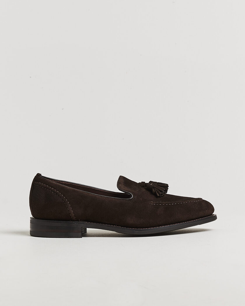Loake 1880 Brunel Suede Tassel Loafer Dark Brown – Brown