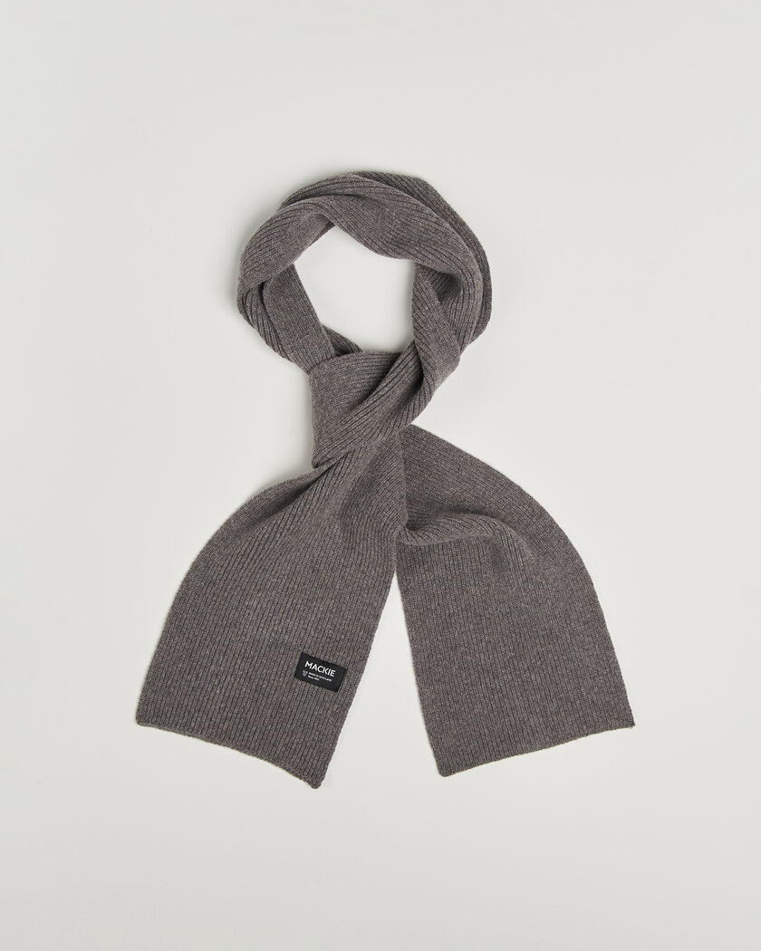 Robert Mackie Clyde Lambswool Scarf Light Brown – Brown