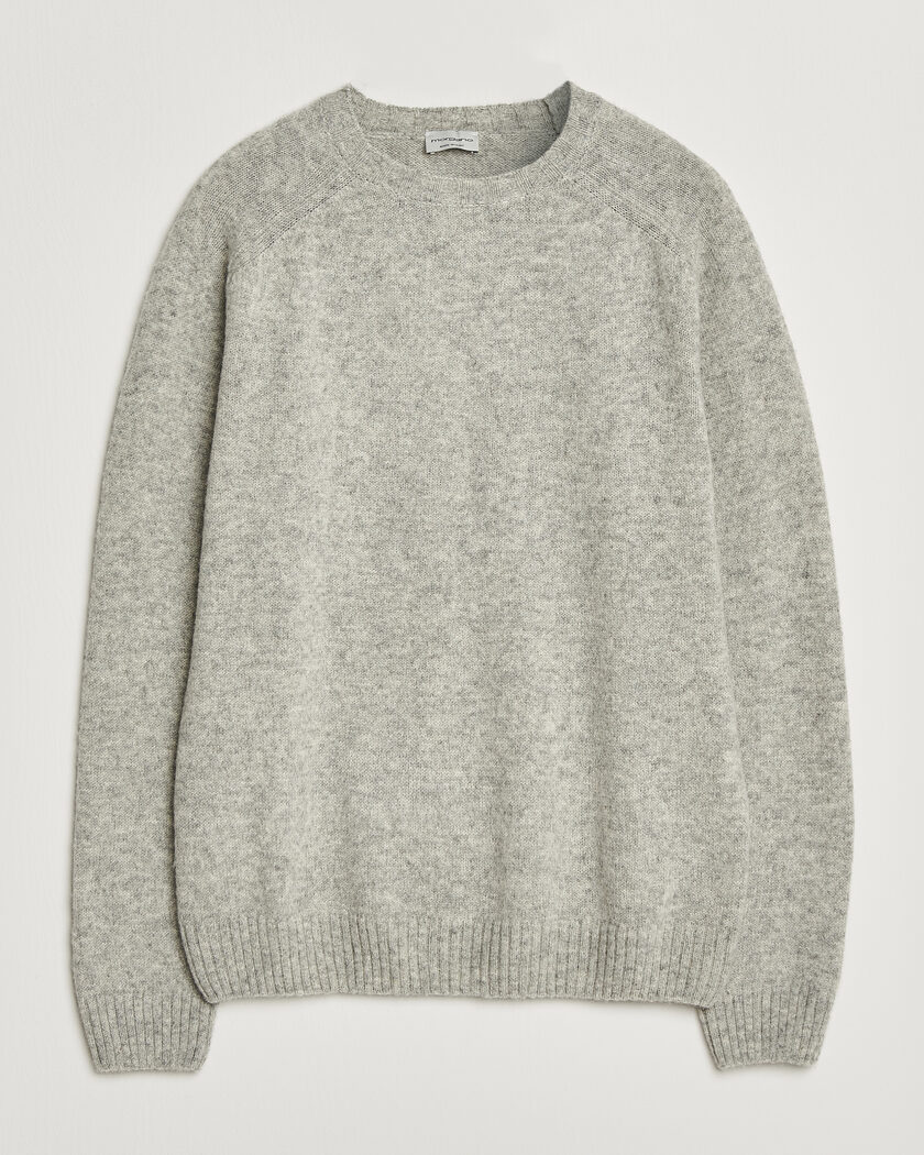 Morgano Brushed Wool Crewneck Grey – Grey
