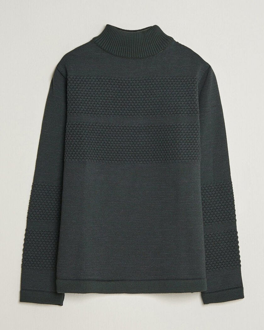 John Smedley Cherwell Extra Fine Merino Rollneck Orion Green at