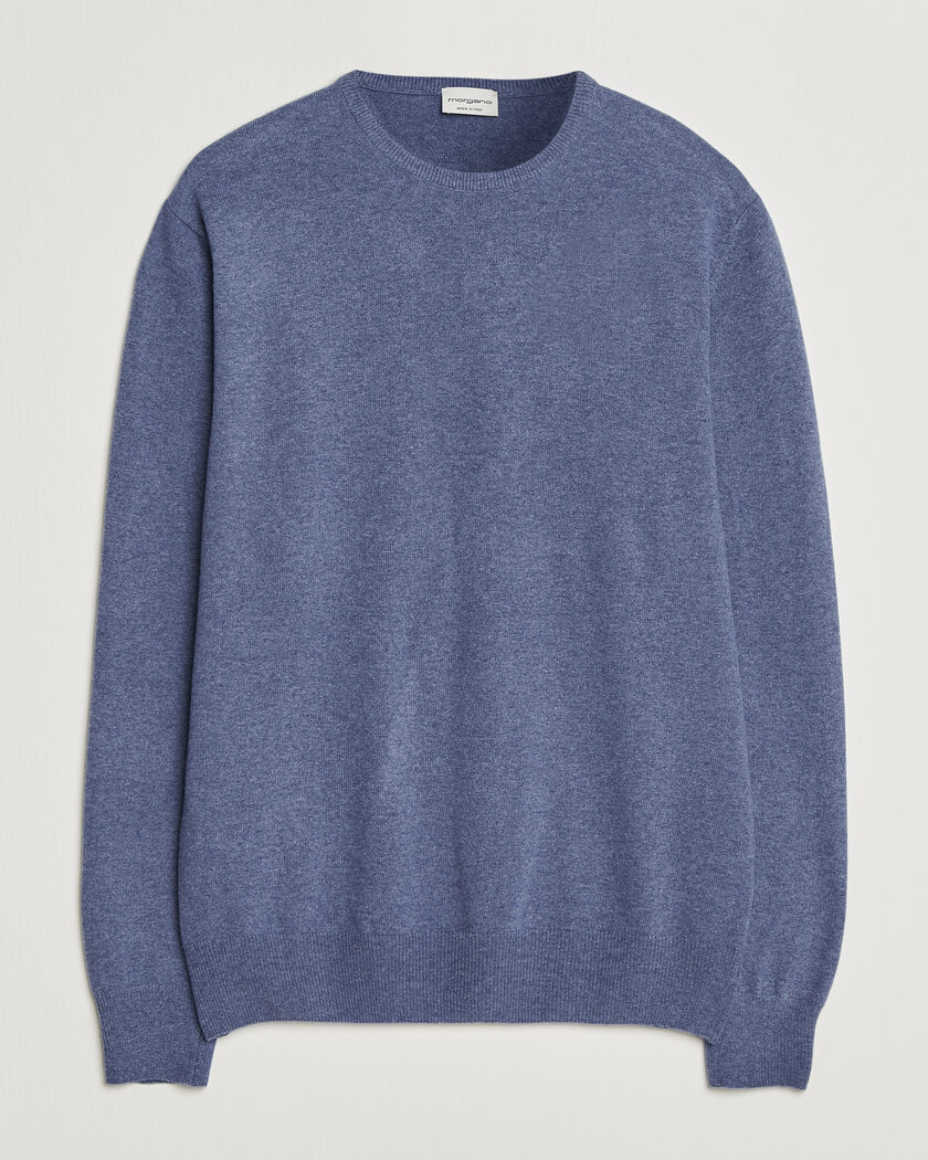 Morgano Wool/Cashmere Crewneck Jeans – Blue