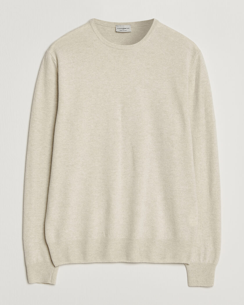 Morgano Wool/Cashmere Crewneck Beige  – Beige