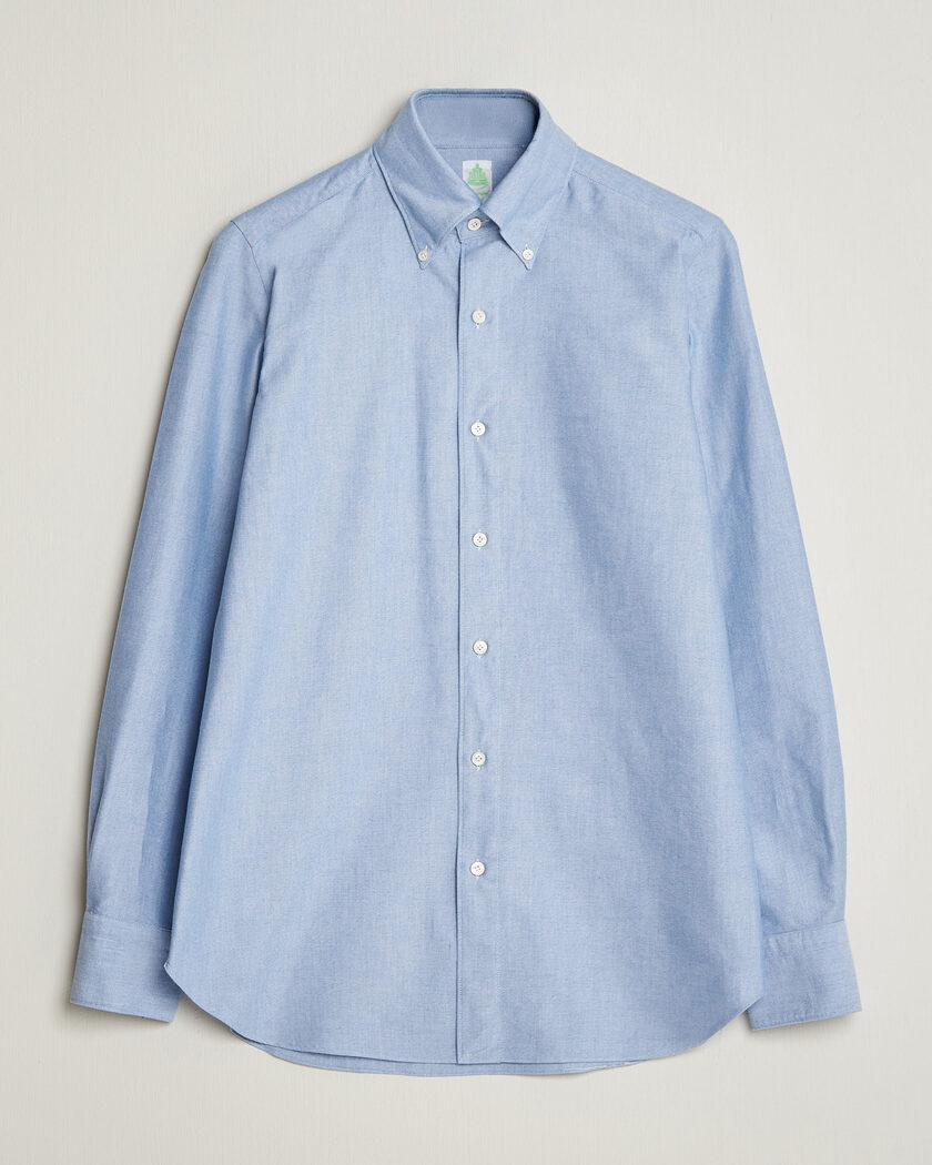 Finamore Napoli Gaeta Oxford Button Down Shirt Light Blue – Blue