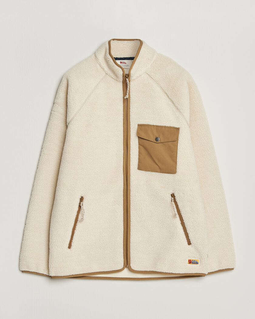 Fjällräven Vardag Pile Fleece Zip Jacket Chalk White – White