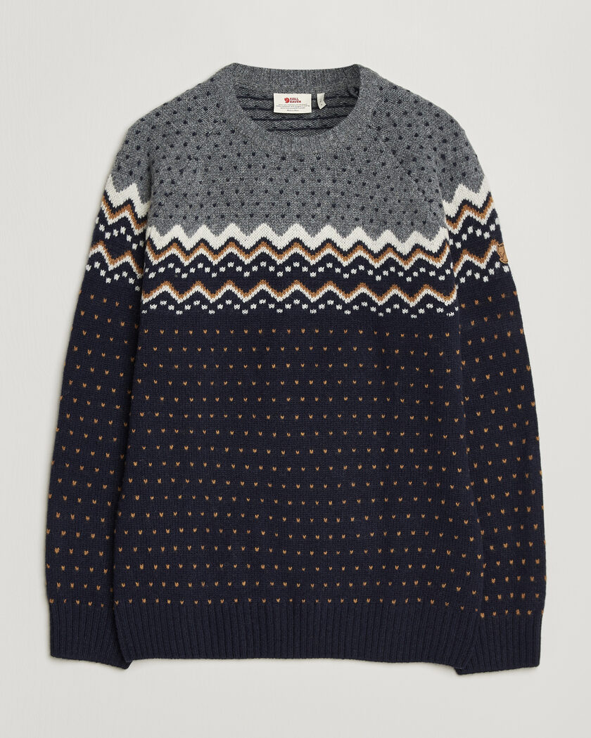 Fjällräven Övik Knit Wool Sweater Dark Navy – Blue