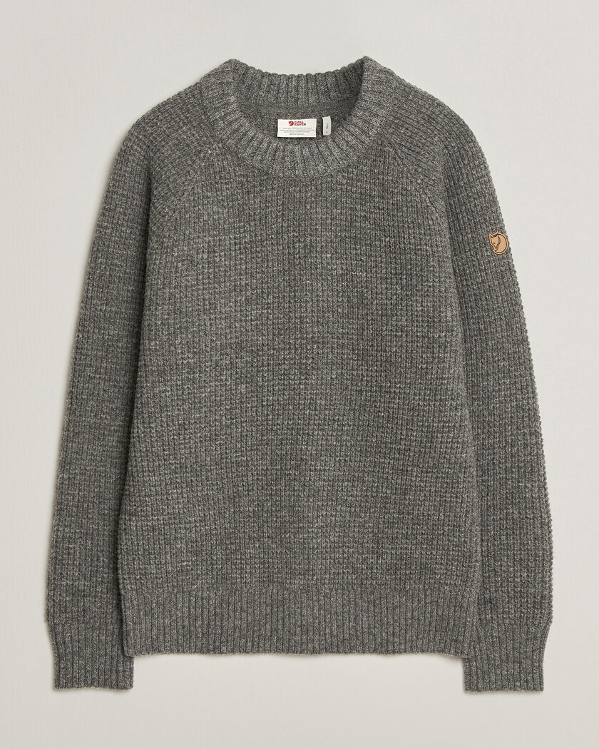 Fjällräven Övik Wool Waffle Knit Grey Melange – Grey