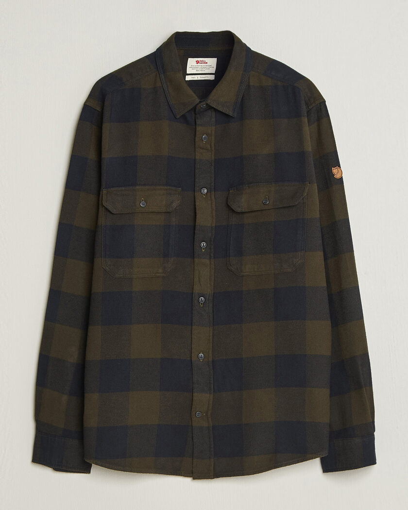 Fjällräven Övik Heavy Flannel Shirt Deep Forest – Green