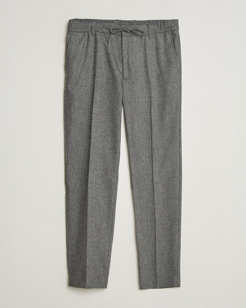 Incotex Drawstring Super 100s Wool Pants Medium Grey at CareOfCarl.com
