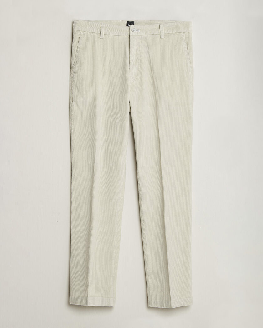 BOSS BLACK Kane Structured Cotton Chino Open White – White