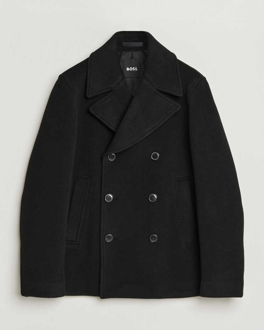 BOSS BLACK Hyde Wool Peacoat Black – Black