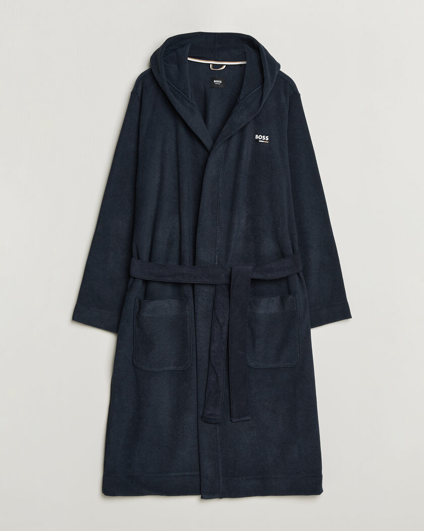 BOSS BLACK Terry Robe Dark Blue – Blue