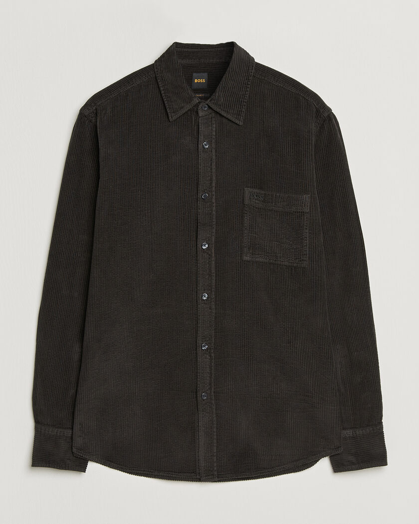 BOSS ORANGE Relegant Corduroy Shirt Black – Black