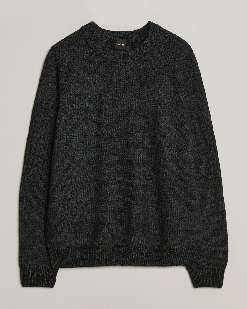 BOSS ORANGE Kepler Wool Knitted Sweater Black – Black