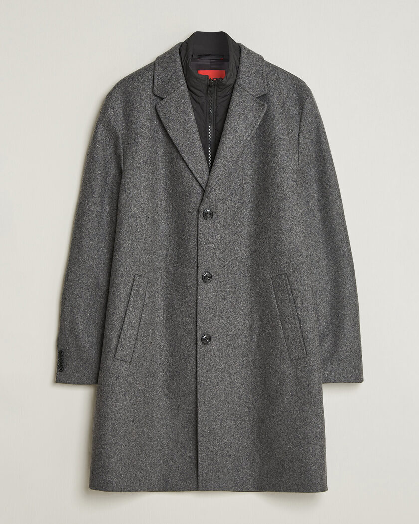 HUGO Milogan Bib Coat Dark Grey – Grey