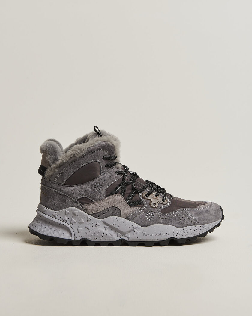 Flower Mountain Yamano 3 Mid Suede/Sherling Sneaker Grey – Grey