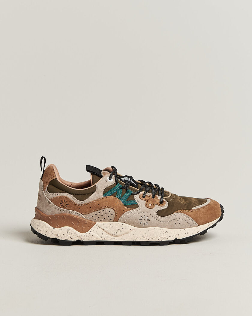 Flower Mountain Yamano 3 Suede/Nylon Sneaker Cream/Brown – Brown
