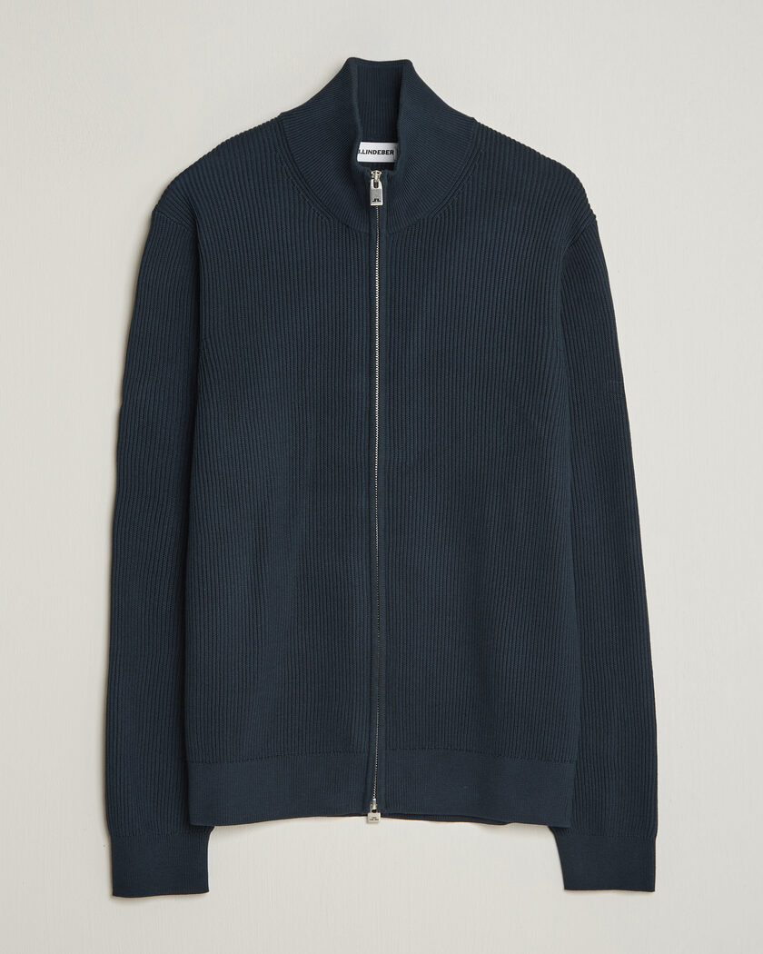 J.Lindeberg Alexis Cotton Full Zip JL Navy – Blue