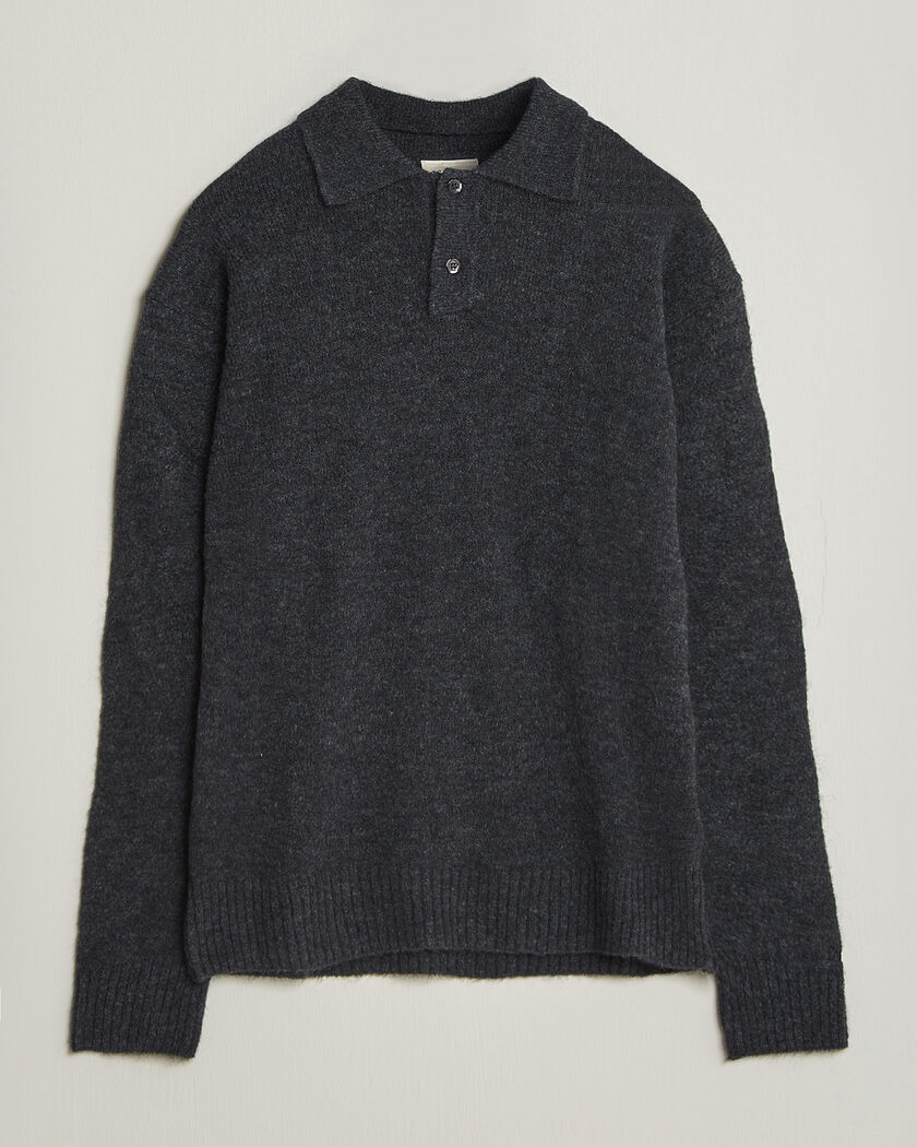 Forét Alpine Polo Knit Dark Grey Melange – Grey