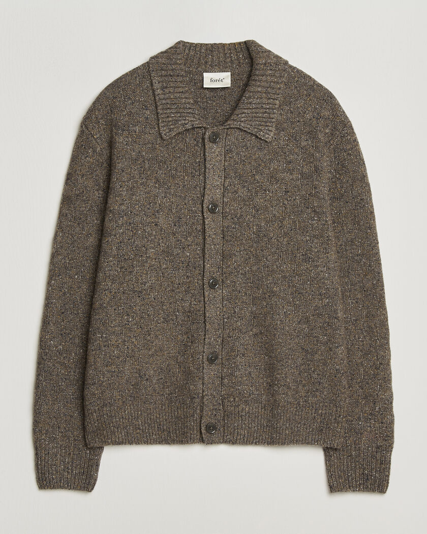 Forét Area Wool Cardigan Jacket Taupe – Brown