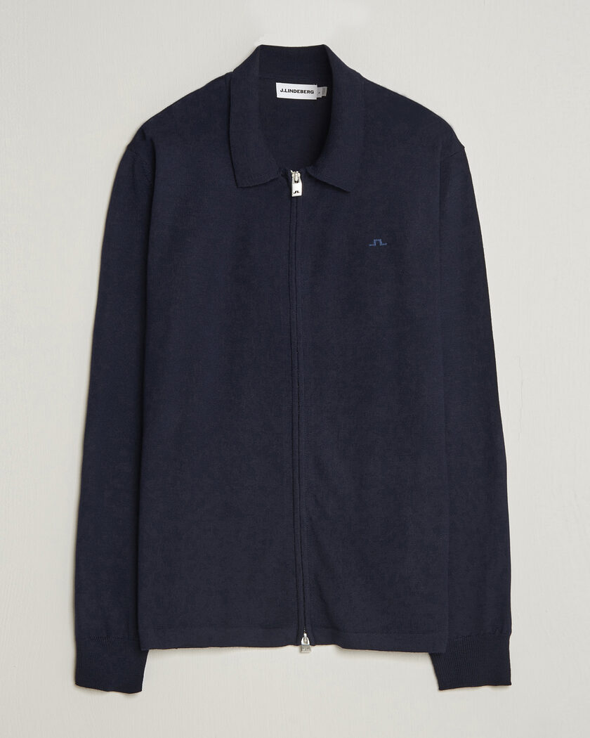 Fred Perry Tramline Taped Track Jacket Tennis Blue at CareOfCarl.com