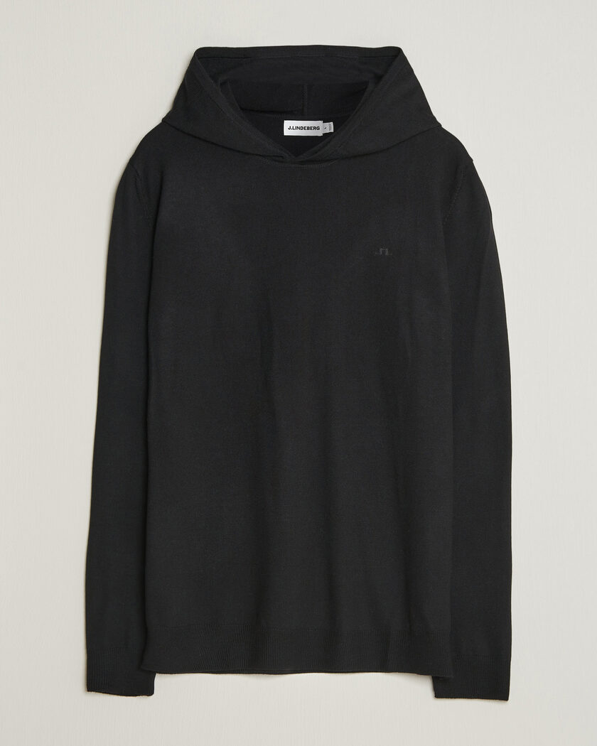 J.Lindeberg Karl Merino Hoodie Black – Black