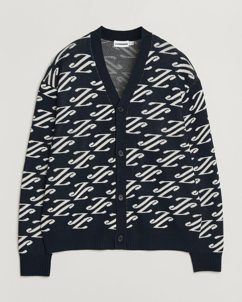 J.Lindeberg Denny Jacquard Cardigan JL Navy – Blue