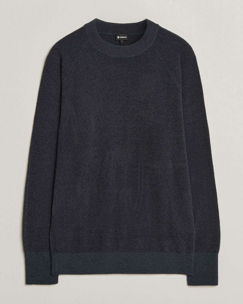 Goldwin Mesh Pile Crew Neck Wolf Gray – Grey