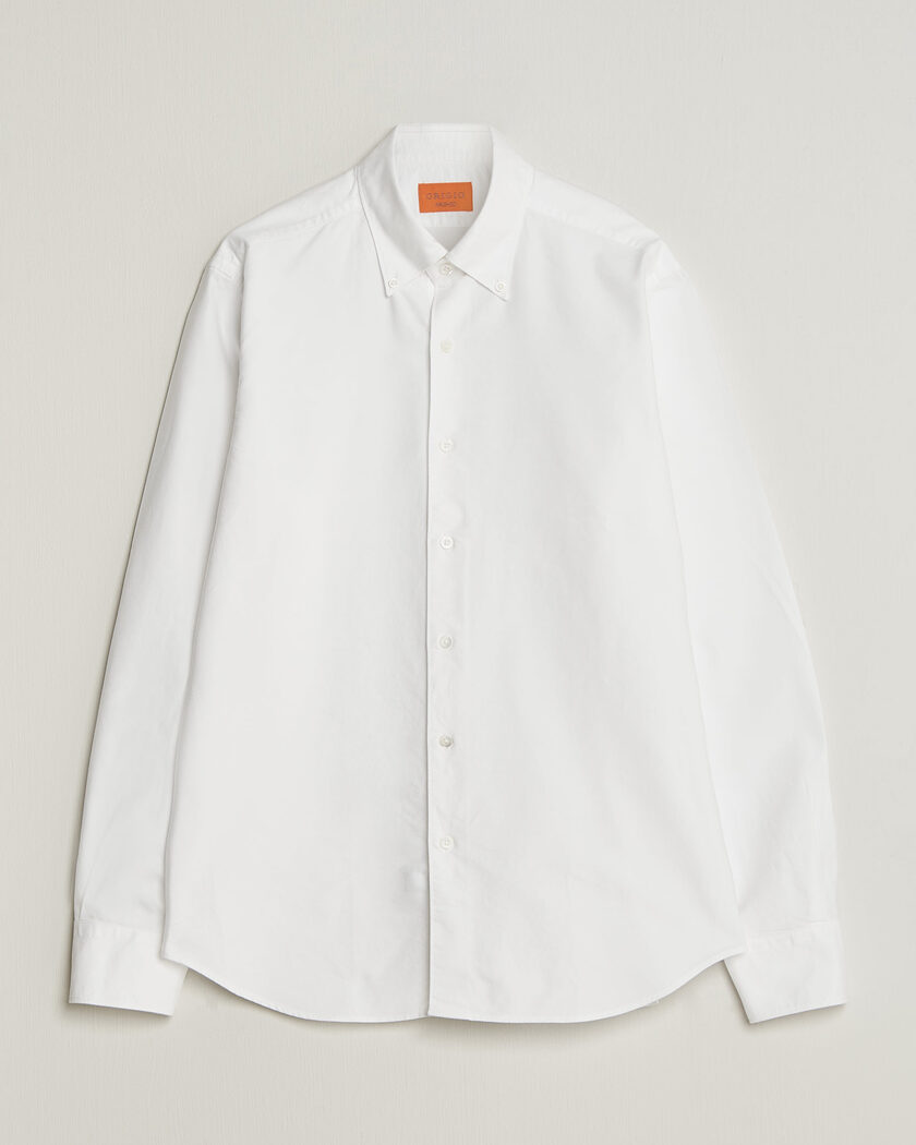 Grigio Oxford Button Down Shirt White – White