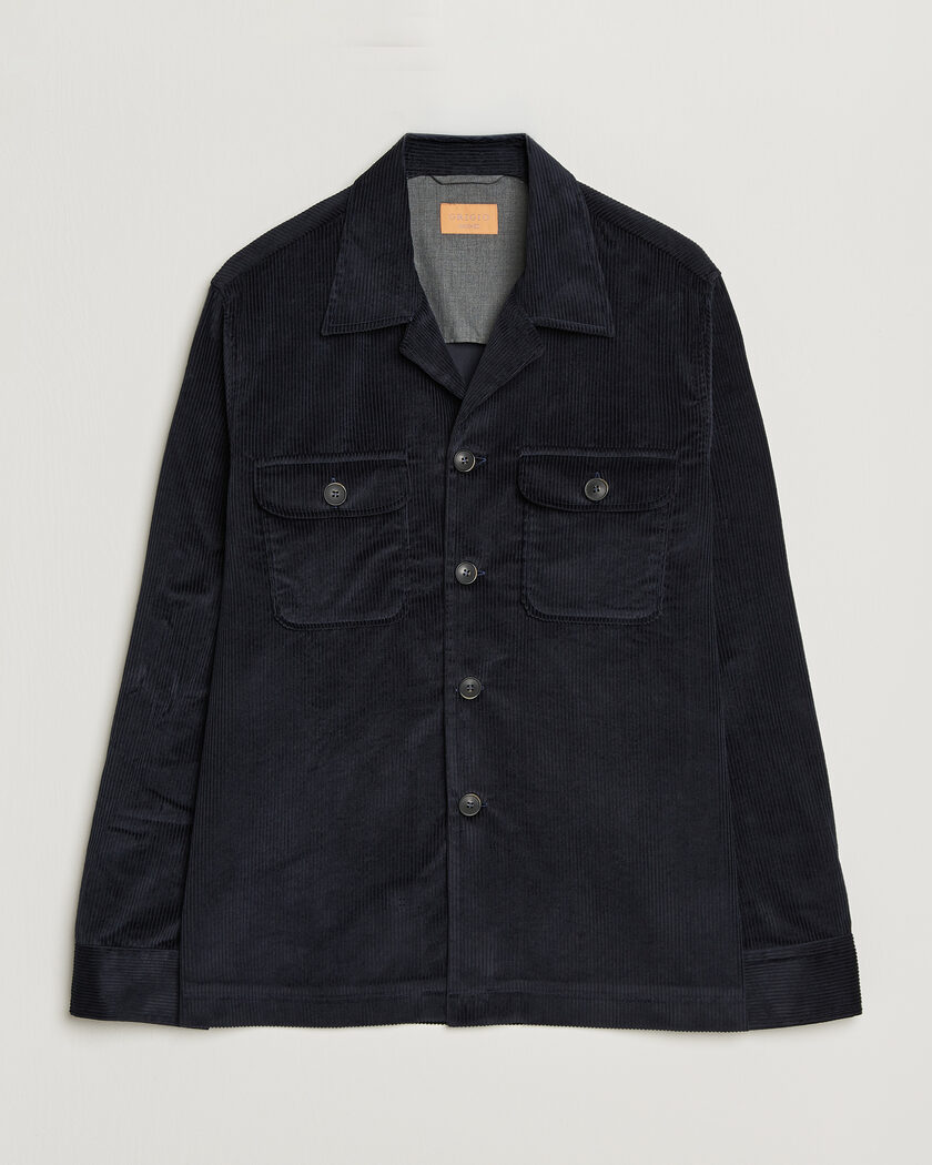 Grigio Corduroy Overshirt Navy – Blue
