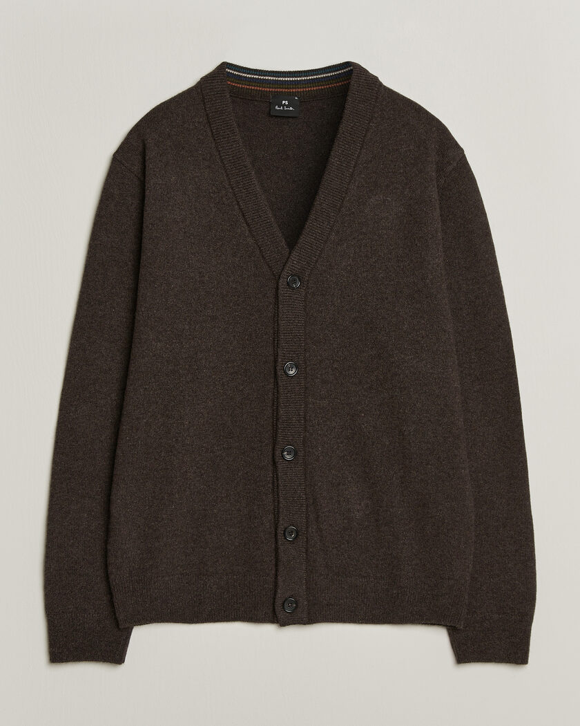 PS Paul Smith Wool Knitted Cardigan Brown – Brown