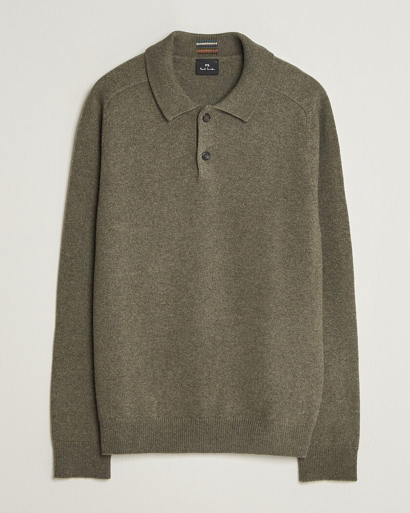 PS Paul Smith Wool Knitted Polo Green – Green