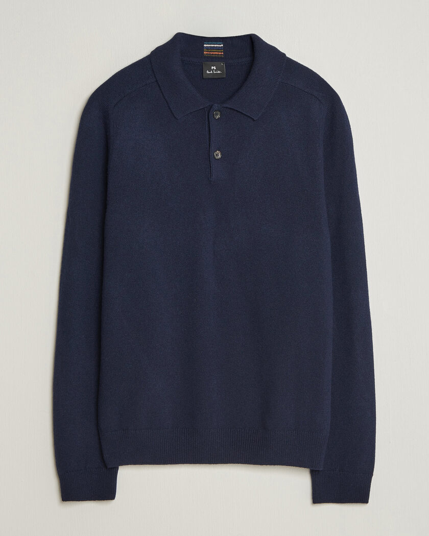 PS Paul Smith Wool Knitted Polo Navy – Blue