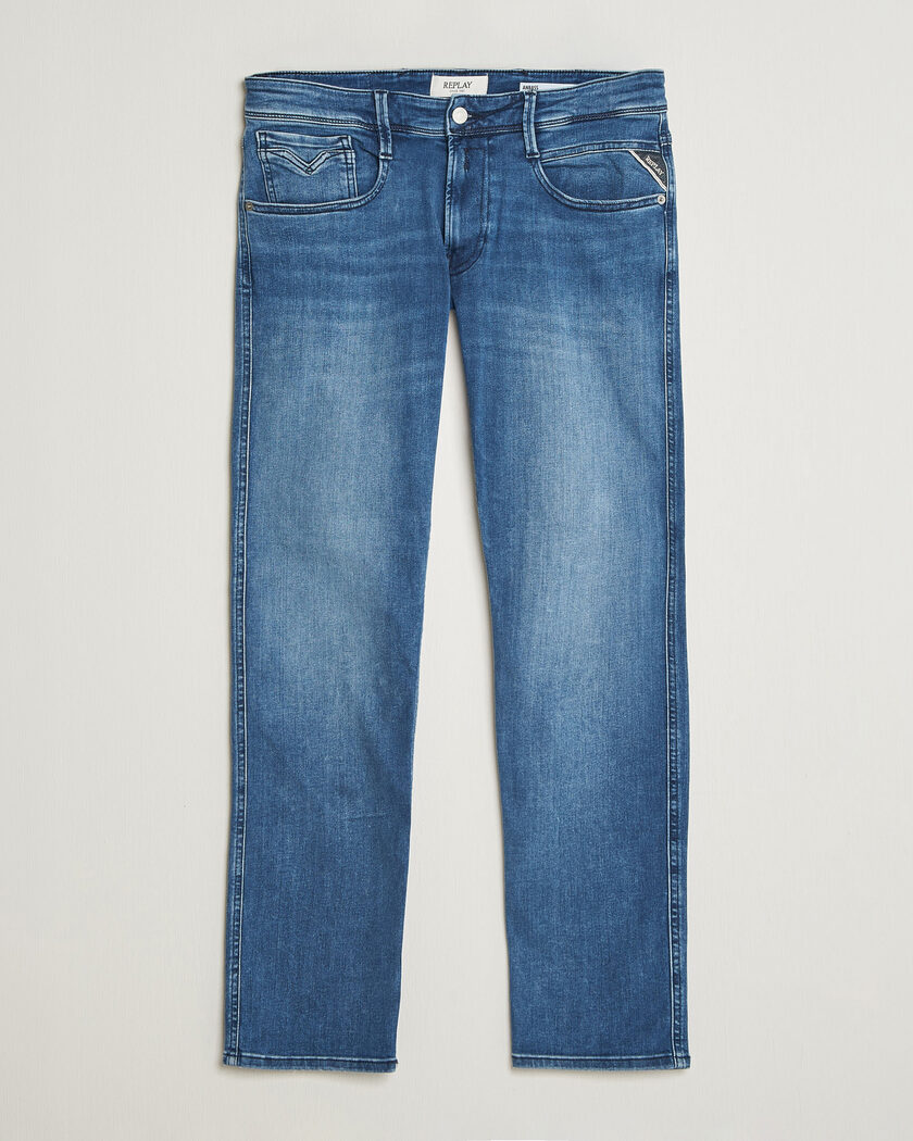Replay Anbass Powerstretch Jeans Medium Blue – Blue