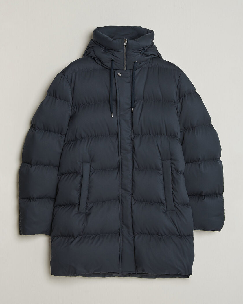 Herno Faux Fur Down Parka Navy – Blue