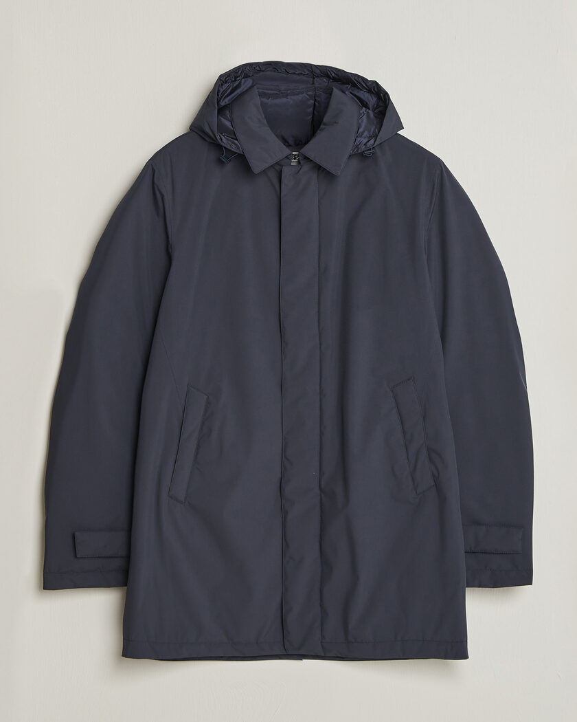 Herno Waterproof Nylon Coat Navy – Blue