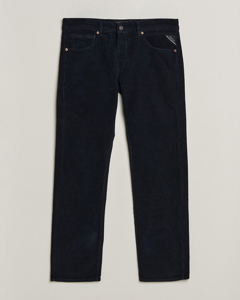 Replay Grover Corduroy 5-Pocket Pants Navy – Blue