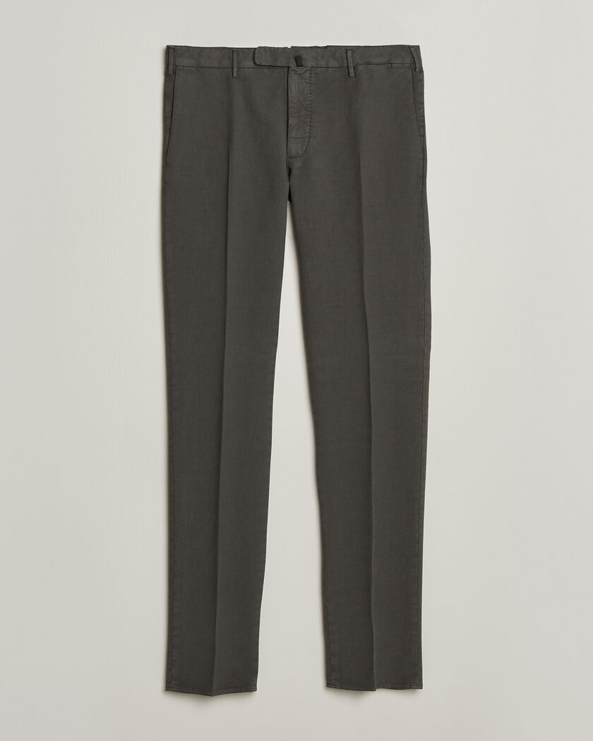 Incotex Slim Fit Soft Cotton Stretch Chinos Dark Grey – Grey