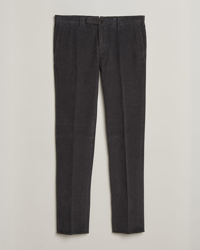 Incotex Slim Fit Baby Corduroy Trousers Dark Grey – Grey