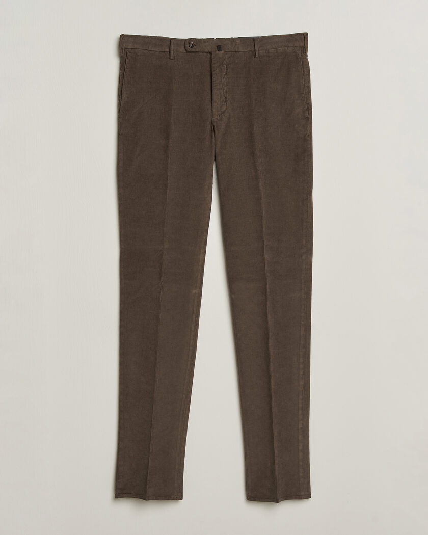 Incotex Regular Fit Baby Corduroy Trousers Taupe – Brown