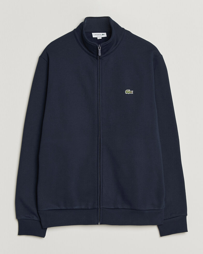 Morris Merino Zip Cardigan Navy at CareOfCarl.com