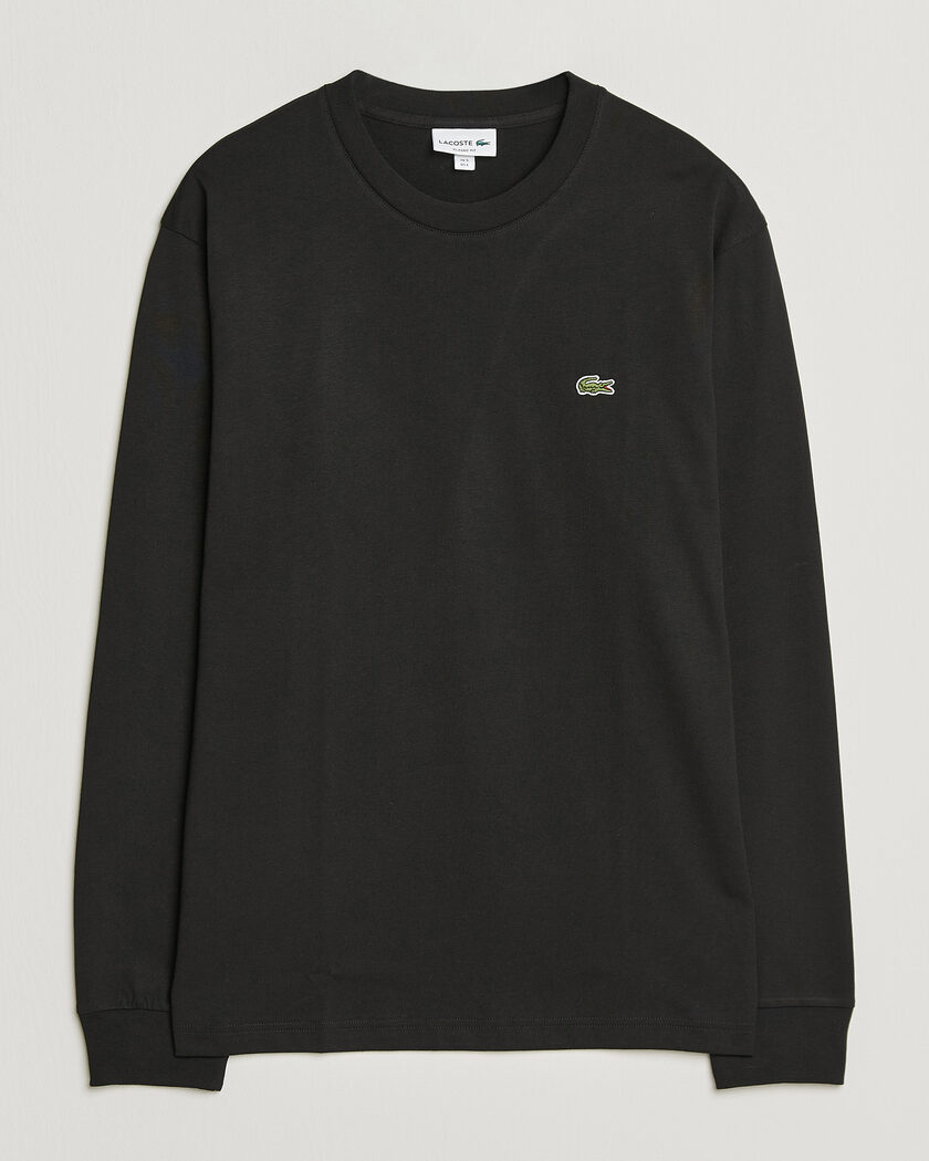 Lacoste Crew Neck Long Sleeve T-Shirt Black – Black