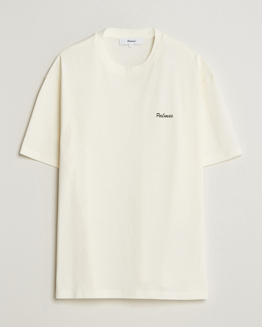 Palmes Logo T-Shirt Off White – White