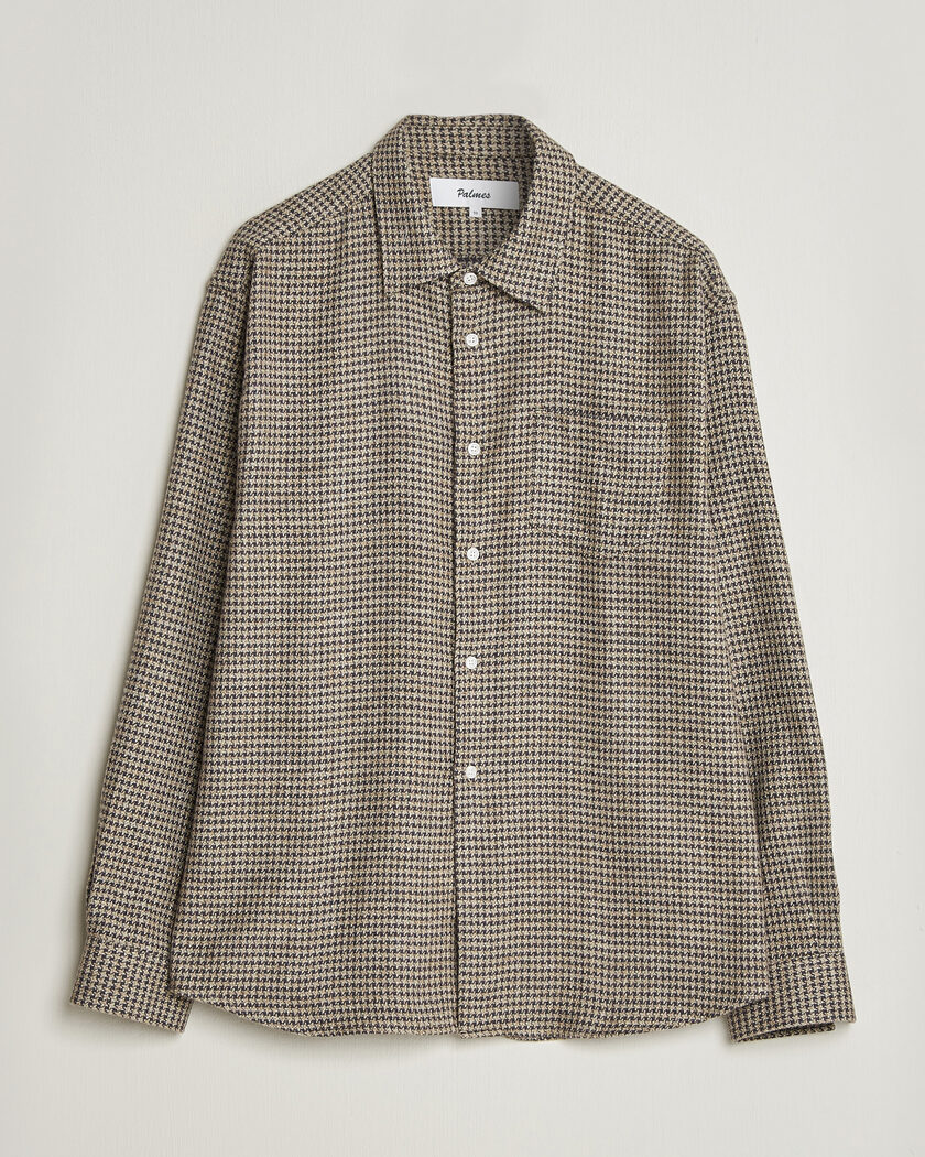 Palmes Serve Shirt Olive Check – Green